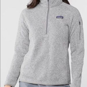 Womens Grey Patagonia half zip sweater